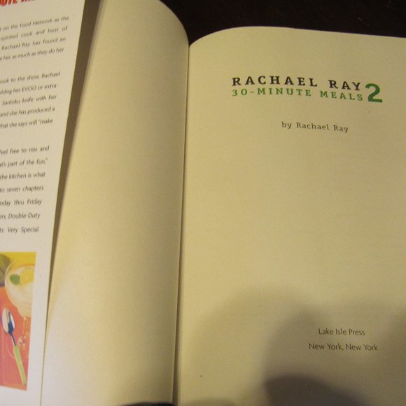 🫑🍅🫛 Yumilicious Vintage "Rachel Ray 30-Minute Meals 2" Cookbook - SC - Picture 5 of 13